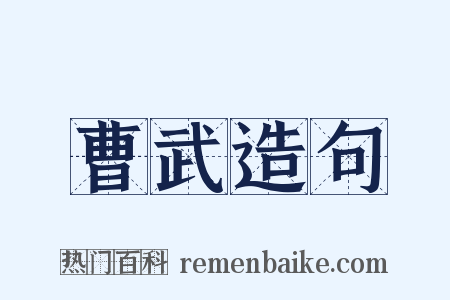 曹武造句是什么意思的图片